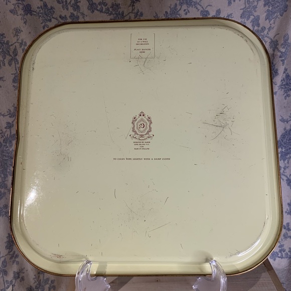 VTG Daher Decorated Ware Rooster Square Metal Tray - Picture 6 of 7